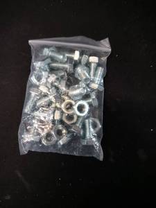 lot 6314 image: Zinc-Plated Hex Nuts and Bolts Hardware Assortment