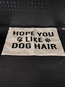 lot 6323 image: Dog Hair Novelty Throw Pillow Cover