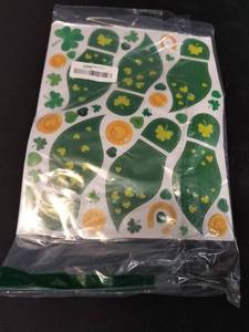 lot 6327 image: St. Patricks Day Shamrock Wall Decals