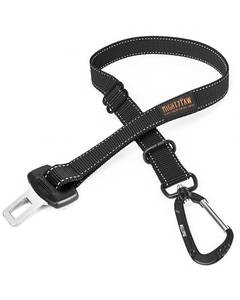 lot 6342 image: Mighty Paw Dog Seat Belt for Car - Safe Distraction Free Driving, Heavy-Duty Design with Aviation Grade Aluminum Carabiner, Adjustable Dog Seatbelt Harness for Small, Medium and Large Pets
