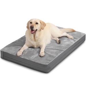 lot 6343 image: Waterproof XL Dog Beds Large Sized Dog, Orthopedic Washable Crate Pad 42 inch, Extra Large Foam Pet Bed with Removable Cover Reversible, XLarge Anti-Slip Kennel Pad, 41x27, Gray