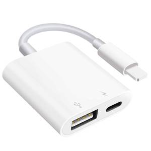 lot 6359 image: SUNTRSI USB Camera Adapter with Charging Port,Portable USB Female OTG Adapter Suitable for iPhone iPad, iPad to USB Adapter Plug and Play Support Card Reader