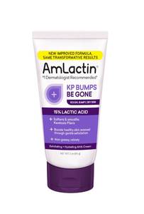 lot 6363 image: AmLactin KP Bumps Be Gone - 3 oz Keratosis Pilaris Moisturizing Cream with 15% Lactic Acid - Exfoliator and Moisturizer for Dry, Rough and Bumpy Skin (Packaging May Vary)