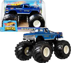 lot 6389 image: Hot Wheels Toy Monster Trucks, Die-Cast Bigfoot inU53 124 Scale, Oversized Play Vehicle for Kids & Collectors