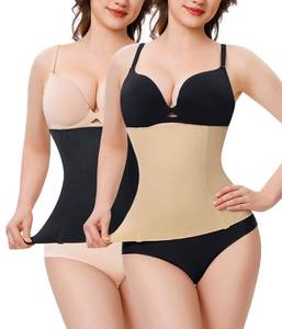 lot 6396 image: Nebility 2 Pack Waist Trainer for Women Faja Body Shaper Shapewear Tummy Control Girdles Body Shaper Size S