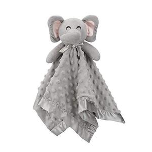 lot 6412 image: Pro Goleem Elephant Security Blanket, Soft Lovey Unisex Lovie Baby Gifts for Newborn Boys and Girls Snuggle Toy Stuffed Animal Grey 16 Inch
