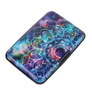 lot 6423 image: ELFISH Mini RFID Aluminum Wallet Credit Cards Holder Business Card Case Metal ID Case for Men Women (Acolorful)