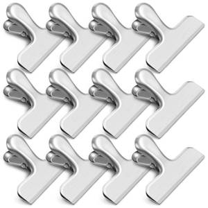lot 6441 image: WUDIME 6 Pack Chip Clips, Stainless Steel Bag Clips Food Clip, Heavy Duty Bag Clip for Food Storage, Air Tight Seal Perfect for Kitchen Office Usage (Silver)