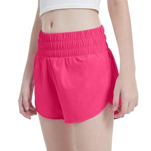 lot 6443 image: Aurefin Girls Quick Dry Athletic Shorts, Lightweight Running Shorts with Zip Pocket Workout Sports Shorts for Teen Kids Hot Pink-XS