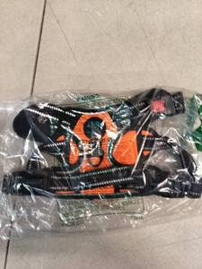 lot 8159 image: Pet Harness - Black and Orange Adjustable Dog Vest