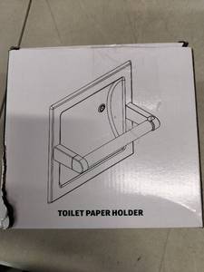 lot 8166 image: Wall-Mounted Toilet Paper Holder - Modern Design