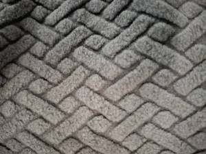 lot 8185 image: Medium Gray Single Seat Cover with Basketweave Pattern