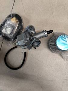 lot 8186 image: Motorcycle Carburetor Kit with Air Filter and Fuel Line