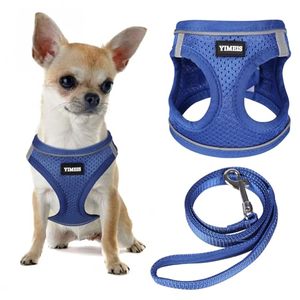 lot 8197 image: YIMEIS Dog Harness and Leash Set, No Pull Soft Mesh Pet Harness, Reflective Adjustable Puppy Vest for Small Medium Large Dogs, Cats (Royal Blue, X-Small (Pack of 1)