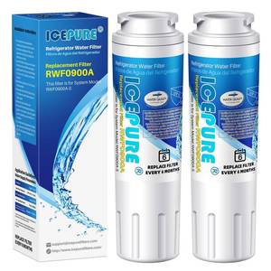 lot 8201 image: ICEPURE UKF8001 Replacement for Whirlpool Filter 4, Everydrop EDR4RXD1, FMM-2 Maytag UKF8001AXX-200 9084 4396395 MPF15090 WF-UKF8001,WF295,SGF-M9,Puriclean II,RWF0900A Refrigerator Water Filter,2PACK
