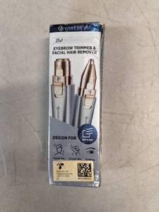 lot 8202 image: Vogcrest 2-in-1 Rechargeable Eyebrow Trimmer & Facial Hair Remover
