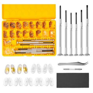 lot 8209 image: Magnetic Eyeglass Repair Kit, Glasses Repair Kit with Eyeglass Screws Include Nose Pads, Precision Screwdriver Tool Set and Tweezers for Eyeglasses, Sunglasses, Watch Clock Spectacle Repair