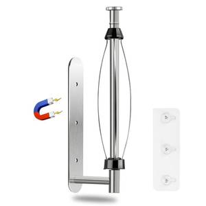 lot 8211 image: KIHOGEM Magnetic Paper Towel Holder, One Hand Operable Paper Towel Holder Wall Mount with Strong Magnetic Backing and Self-Adhesive for Kitchen Refrigerator RVs Grill Garage(Silver)