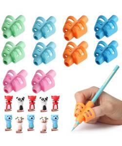 lot 8213 image: Mr. Pen- Pencil Grips for Kids Handwriting, 20 PCS (10 Finger Grips10 Clips), Pencil Holder, Grippers, Pen Grip