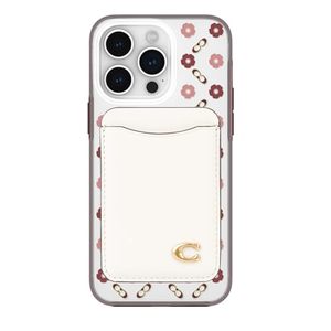 lot 8221 image: Coach Magnetic Phone Wallet  Card Holder - Compatible with MagSafe Phones and Cases - Chalk