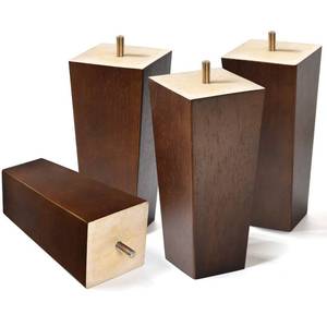 lot 9394 image: AORYVIC 6 inch Sofa Legs Wood Furniture Legs Pack of 4 Pyramid Couch Legs Mid-Century Modern Brown Replacement Legs for Chair Recliner