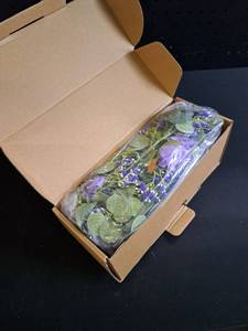 lot 11501 image: Fresh Mixed Purple and Green Floral Arrangement in Shipping Box