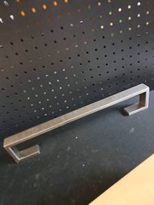 lot 11503 image: Modern Brushed Nickel Towel Rack