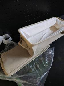 lot 11541 image: Collapsible Canvas Storage Bin with White Interior Liner