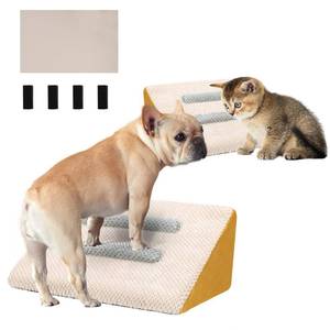 lot 11544 image: 1pack Dog Stairs,Dog Ramp for Stairs Pet Steps with Non-Slip Mat and Anti-Slip Stickers Grippy Carpet Surface for Dog Paws for Any Staircase Pet Ramp for Small Dogs Cats Senior Pets Injured Dogs
