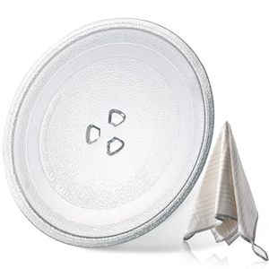 lot 11587 image: 9.6  24.5cm Microwave Plate Replacement - Microwave Glass Turntable for Fits Virtually All Small Microwaves - Microwave Glass Plate Dishwasher Safe