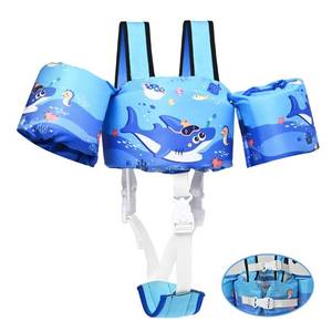 lot 11590 image: Kulahlik Toddler Swim Vest, Toddler Floaties for 22-66 lbs Boys & Girls, Kids Swim Vest with Crotch Strap & Shoulder Harness Arm Wings for 2 3 4 5 6 7 Years Old Baby Children Sea Beach Pool-Shark