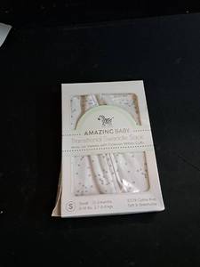 lot 12393 image: Amazing Baby Transitional Swaddle Sack Small 0-3 Months