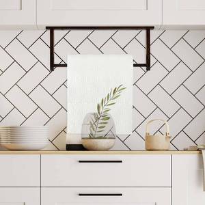 lot 12443 image: Colingmill Wall Mounted Wood Paper Towel Holder Wooden Roll Hanging Organizer Adhesive No Drill Under Cabinet Wood Paper Towel Holder Kitchen Towels Dispenser Rack