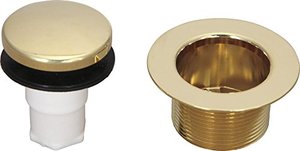 lot 12447 image: Delta Faucet RP31558PB Tub Drain, Polished Brass,1.5