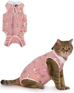 lot 12455 image: ANWA Cat Recovery Suit - Breathable Cat Onesie for Cats After Surgery Female, Kitten Surgery Recovery Suit Female Abdominal Wounds