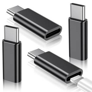 lot 12507 image: Temdan 4 Pack Lightning to USB C Adapter for iPhone 1516 Pro16 Pro MaxPlus,Samsung S25S24,USB C Charger Connector Cable,for iPhone 1615 Charger,1615 Accessories - Black