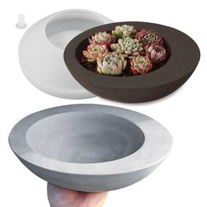 lot 12519 image: Wehous Large Round Container Mold, Silicone Irregular Bowl Storage Resin Concrete Molds, Candle Holder Succulent Planter Jewelry Trinket Tray Plate Mold DIY Epoxy Resin Casting Plaster Cement Decor