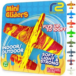 lot 12526 image: Airplane Toy Foam Glider Plane for Kids Best Outdoor Toys for Boys & Girls All Ages. Easter Basket Stocking Stuffers Birthday Gift Ideas. Summer Yard Games Great Gifts for Age 4 5 6 7 8 9 Year Olds
