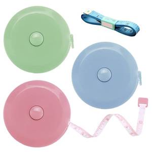 lot 12569 image: Tape Measures Retractable, Fabric Measuring Tape, 60 Inch Small Sewing Tape Measure for Craft Nursing Medical Travel(2 PackGreen,Blue)