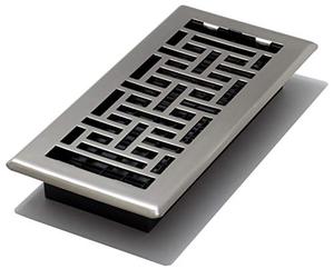 lot 12583 image: Decor Grates AJH410-NKL Floor Register, 4 x 10, Nickel