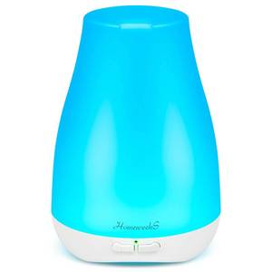 lot 12590 image: Homeweeks Diffusers, 100ml Colorful Essential Oil Diffuser with Adjustable Mist Mode, Auto Off Aroma for BedroomOfficeTrip (100 ML 1 Pack)