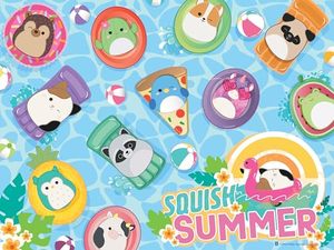 lot 12596 image: Buffalo Games - Squishmallows - Pool Party - 500 Piece Foil Jigsaw Puzzle