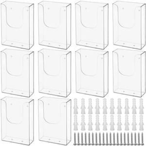 lot 15532 image: Brochure Holder Wall Mount 10 Pack, 4 x 6 Inches Flyer Holder Literature Holders Leaflet Display, Mail Holder for Wall (10 Pack)
