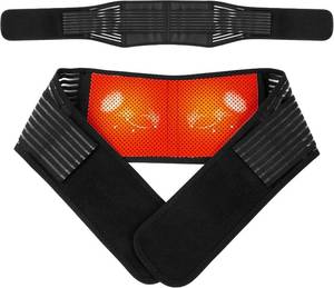 lot 16033 image: GREATCITI Heated Back Support with Magnet, Self Heating Lower support Belt,Tourmaline Magnetic Back Braces for Lower Pain Relief, Adjustable Knitted Lumbar Support Belt with Breathable Mesh Design for Herniated Disc,Sciatica,Scoliosis (L)