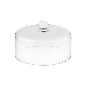 lot 16049 image: 9.6 Wide Handmade Sturdy Glass Cake Dome, Cake Cover, Cake Stand, Cake Stand Topper, Glass Dome Cloche, Glasss Cloche (9.6x5.5)