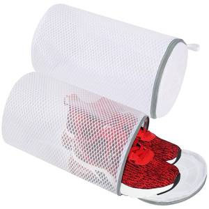 lot 16078 image: Vivifying Shoe Washing Machine Bag, 2 Pack Honeycomb Mesh Laundry Bag with Zipper for Sneakers, Running Shoes, Sock, Bras, Delicates and Toys