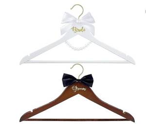 lot 1777 image: Bride And Groom Coat Hangers