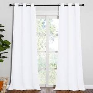 lot 11499 image: Nicetown White Window Curtain Panel 42x90
