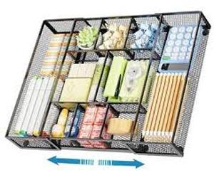 lot 11508 image: Black Metal Mesh Desk Drawer Organizer Tray