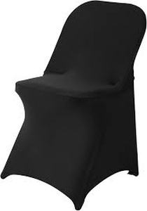 lot 11519 image: ManMeng Folding Chair Covers - Black